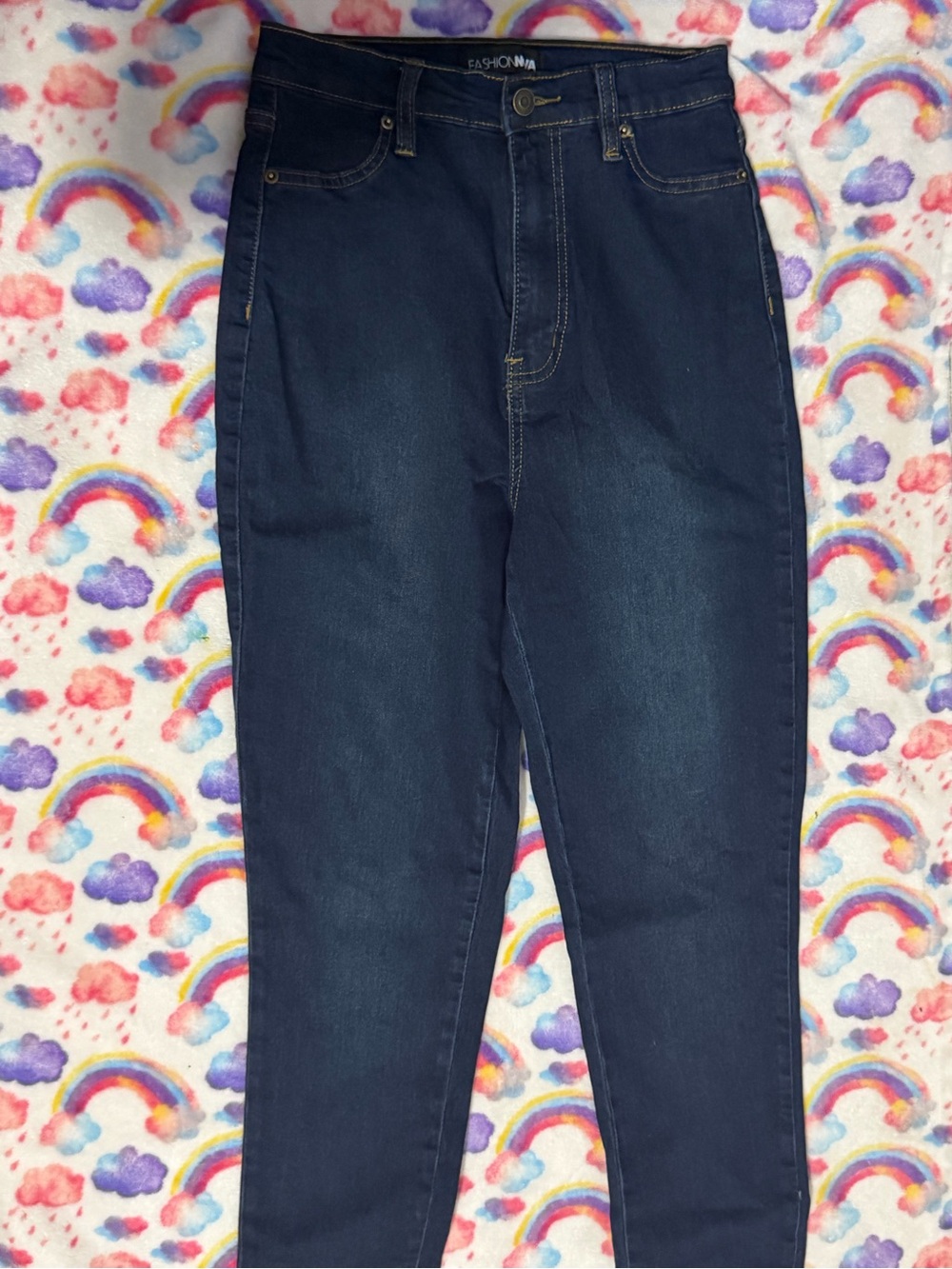 Fashion Nova High-Rise Dark Indigo Jeans